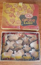 Vintage English Mid century Tala Set of 12 Metal Biscuit Cookie Cutters Set 2146
