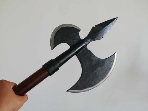 Sided battle axe hand forged - hand,
