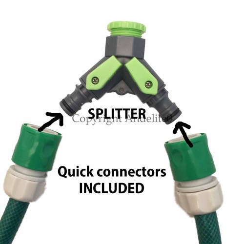 Garden tap flow splitter - tap, way