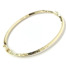 9ct Gold Bangle Patterned