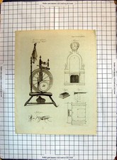 Original Old Antique Print