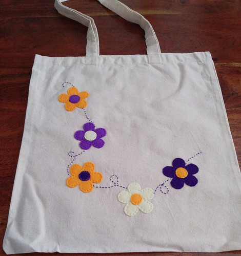 Hand appliqued floral - hand,