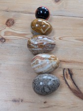 Large polished stone eggs - large,