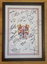 tranmere rovers Fc Signed 2025 A4 Sheet Framed  hand signed 