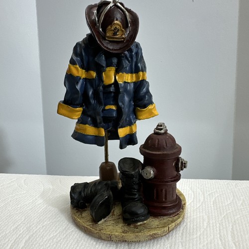Firefighter gear figurine - firefighter,