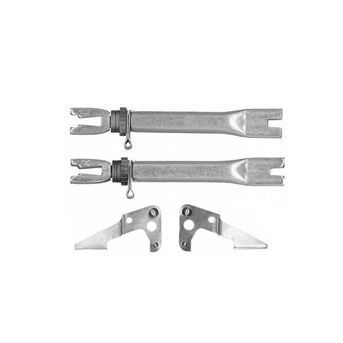 Pair rear brake shoe - pair, adjusters