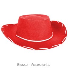 A828 Kids Child Red Cowboy Hat Toy Story Jessie Western Costume Party Accessory