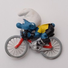 Vintage Peyo Cycling Smurf Figure Cyclist Biker Bicycle Number 6