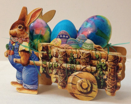 Vintage wooden easter - vintage,