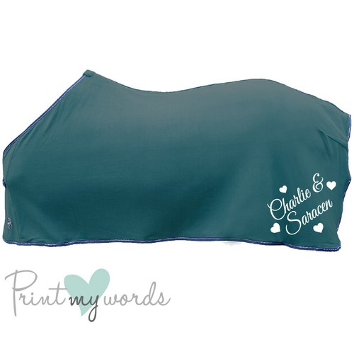 Personalised horse fleece rug - personalised,