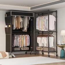 Heavy duty double clothes - double, rail