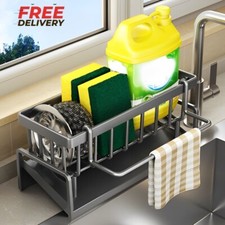 Kitchen Sink Caddy Basket Drain Rack Sponge Dishcloth Holder Storage Organizer