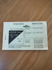 Unused Vintage Petrol Motor Fuel Ration Book