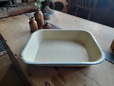 Cream With Blue Trim Vintage
