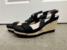 Primark Black Wide Fit Espadrille Wedges | UK Size 5 New