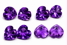 Pair natural unheated amethyst - pair,