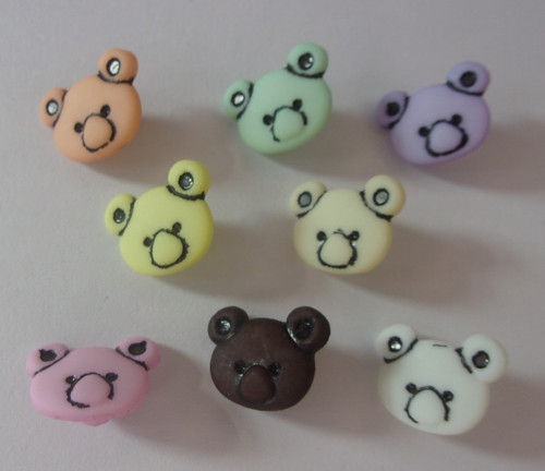 Pack teddy bear face - of, head