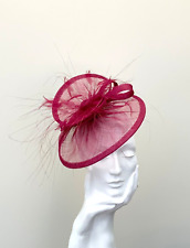 Burgundy Small Disc Fascinator
