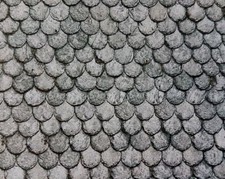 Slate shingles rounded grey roofing sheet dolls house 1:48th scale miniature