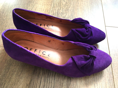 Uk3 purple suede shoes - purple,