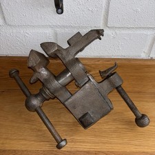 Antique Jewellers / Clock Maker / Balck Smith Bench Vice / Clamp Large Rare 