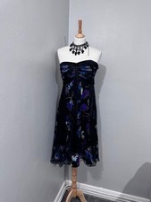 Monsoon Strapless Purple/Black