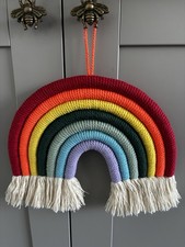 Woven Rainbow Macrame Wall