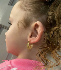 Gold Gypsy Style Creole Hoops 15mm XS Baby & Toddler Gold Filled Creole Hoops