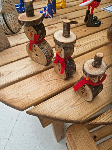 Set wooden snowman - 3,