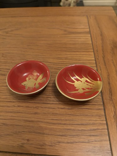 Pair vintage japanese red - of,