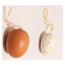 2 Decorative Hanging Easter Eggs Tree Egg Hunt Decorations Realistic Polka Dot