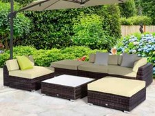 Rattan Garden Sofa Set Large