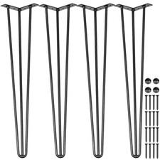 Hairpin Table Legs 24 inch Set of 4 DIY Desk Table Legs 3 Rods Heavy Duty