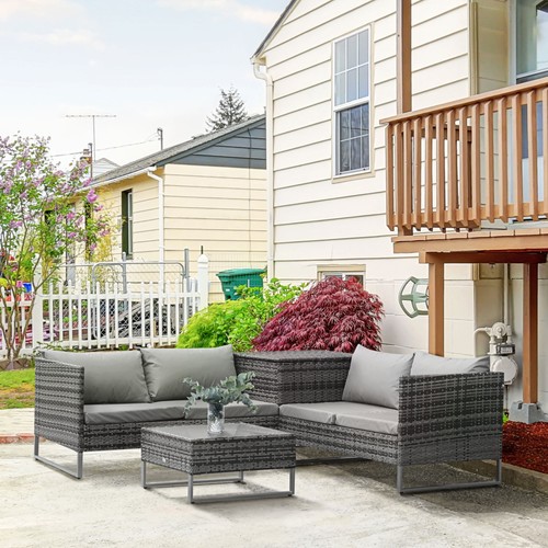 Rattan garden furniture corner - rattan,