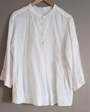 Kew Linen Top White Size 10