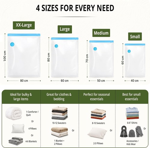 Pump vacuum storage - no‑pump, bags