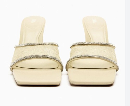 Zara white high heel - high, lace
