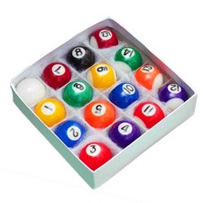 16pcs Resin Children Mini Pool Balls Small Billiard Balls for Recreation Games