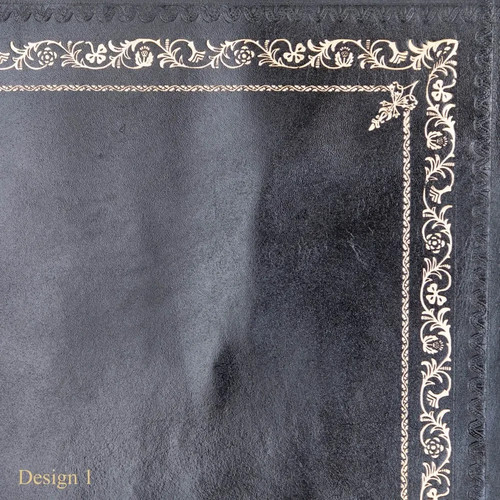 Black calf leather insert - leather, for