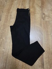 Papaya Ladies Black Smart Tapered Trousers Uk Size 10 Regular Elastic Waist Used