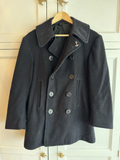 Vintage WW2 Navy Pea Coat - Naval Clothing Factory Depot - Blue Colour