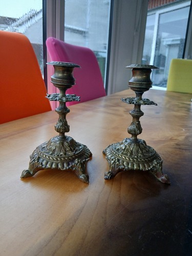 Pair antique heavy - pair,