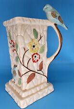 Used Hand painted 1930s PPC pottery  Jug, height 25cms, good condition.