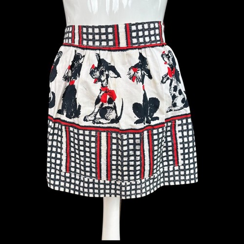 1950s cotton apron with - 1950s,