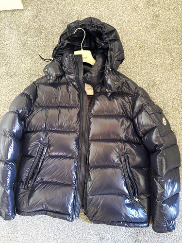 Moncler maya navy hooded - navy,
