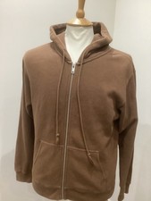 Brandy Melville Carla brown full length Zipped Hoodie Womens hooded top one size