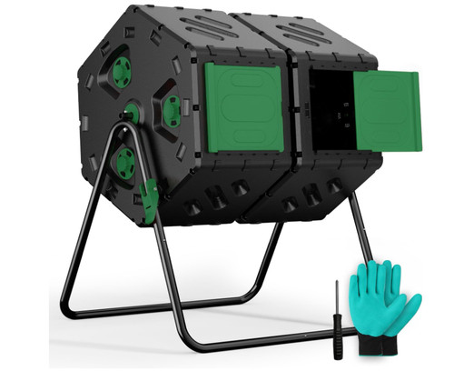 Gallon compost tumbler dual - tumbler,