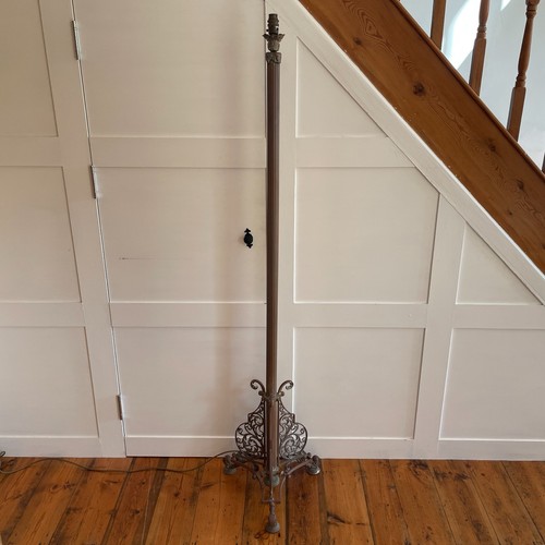 Victorian floor brass lamp - brass,