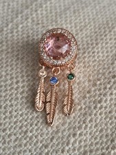 Rose Gold Plated & 925 Sterling Silver Dream Catcher Charm + FREE BRACELET UK