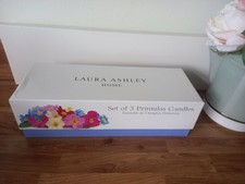 Laura Ashley ... Set of 3 Primulas Candles ...New Old Stock. see Description.